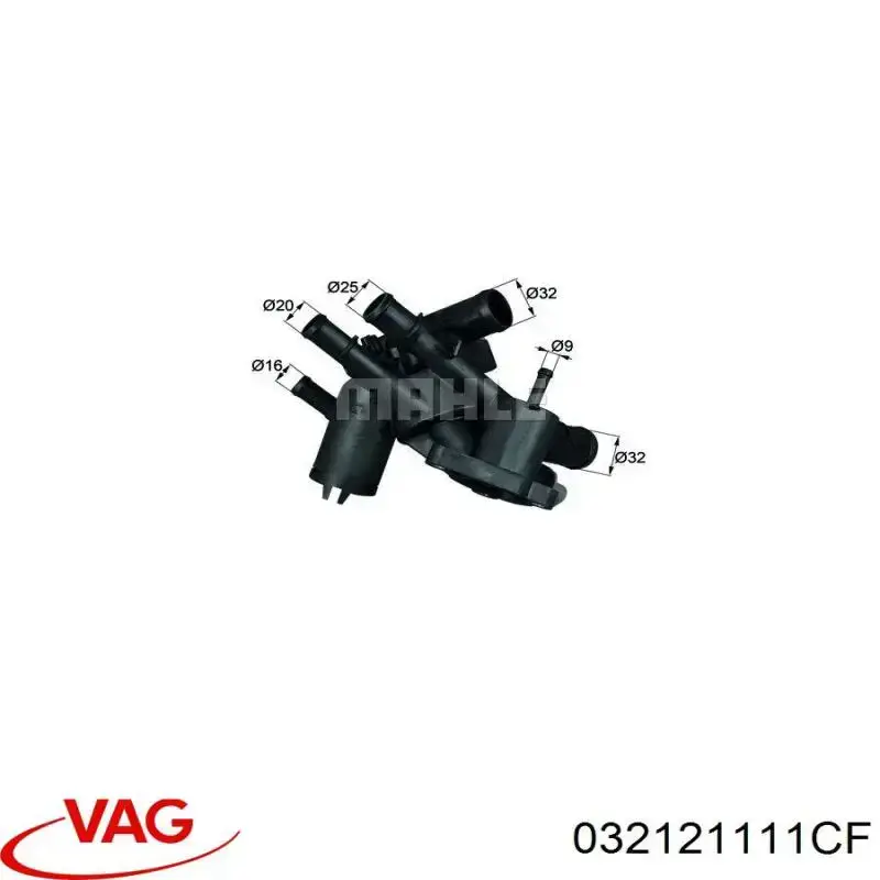 032121111CF VAG Корпус термостата в зборі