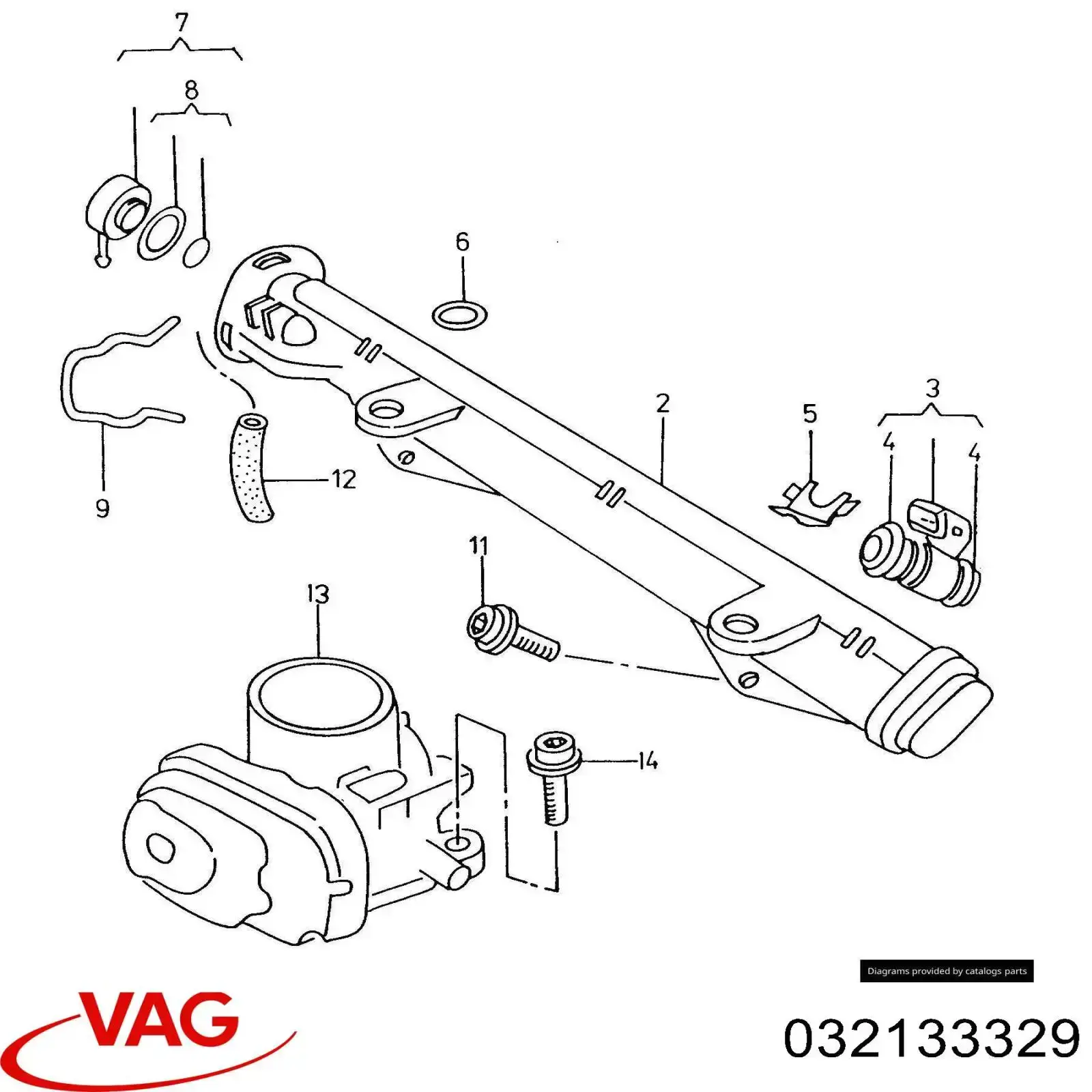 032133329 VAG Паливна рампа