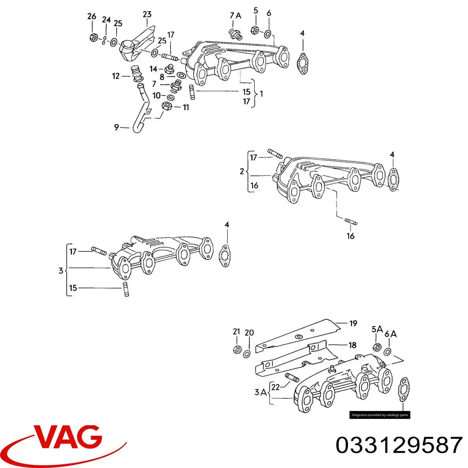 33129587 VAG Система випуску газів двигуна