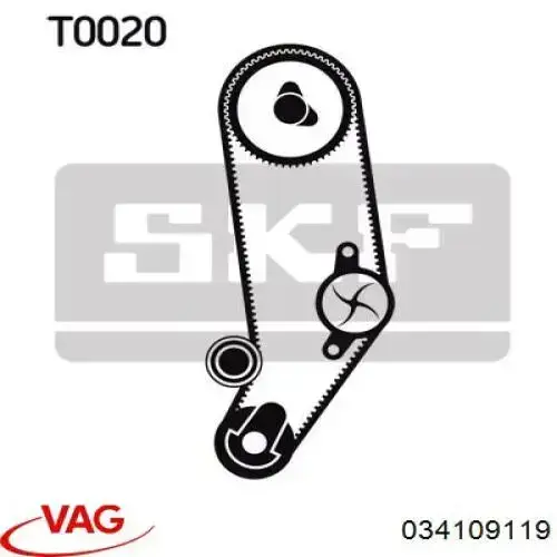 Зубчастий ремінь VAG 034109119 ціна, від 7.58 USD