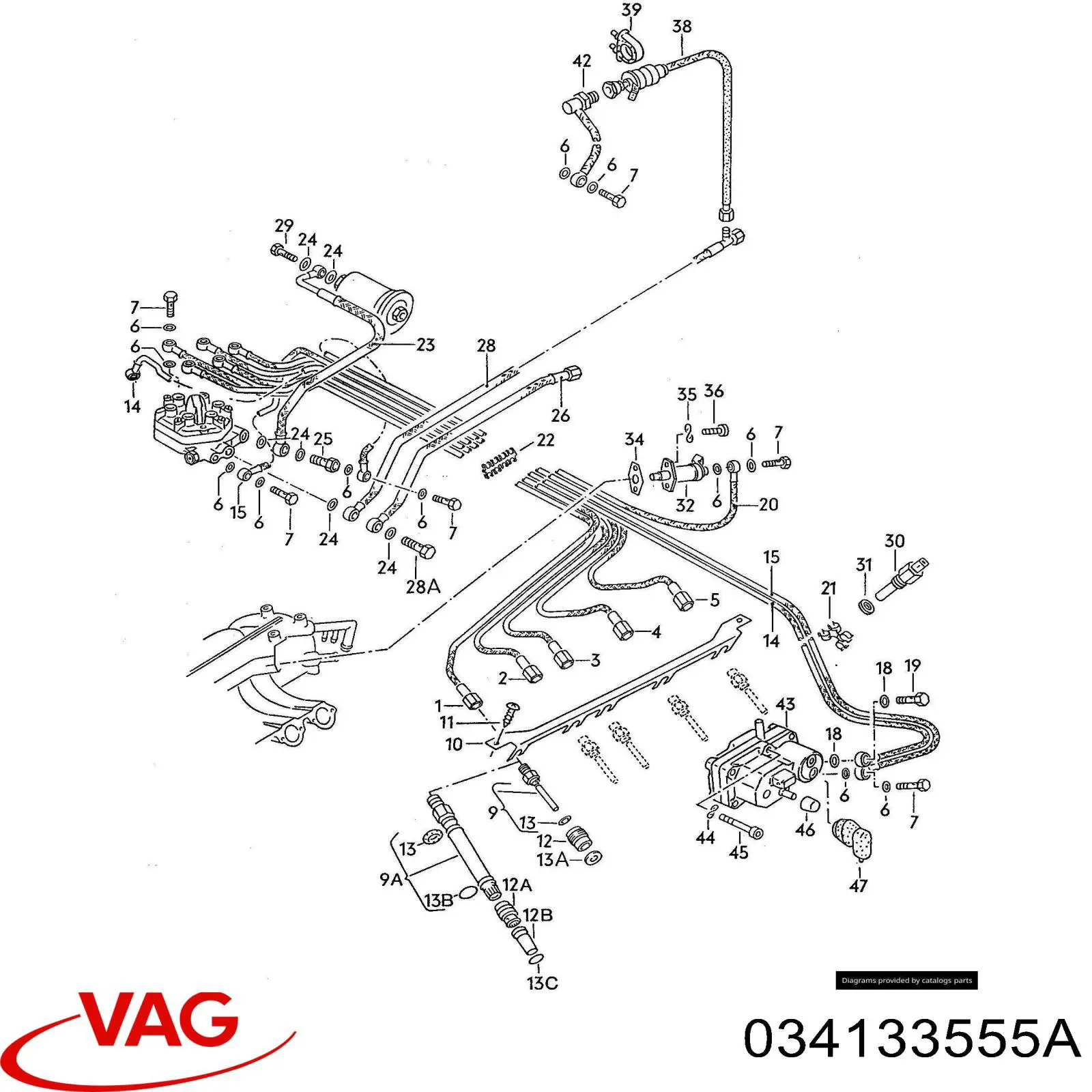 Купити 034133555A VAG Ремкомплект форсунок