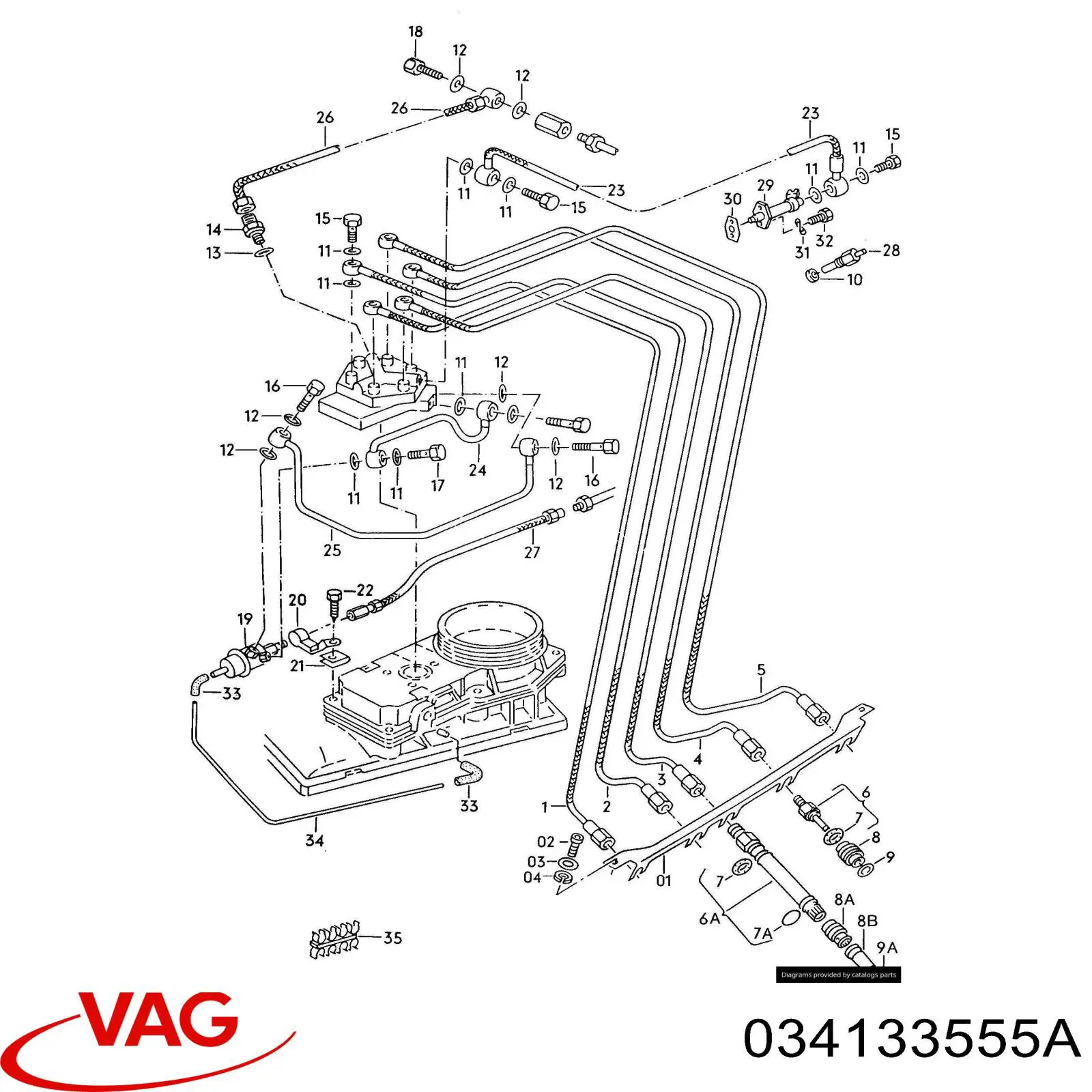 Форсунки (ремкомплект) VAG 034133555A ціна, від 18.95 USD
