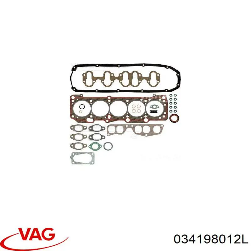 034198012L VAG комплект прокладок двигуна, верхній