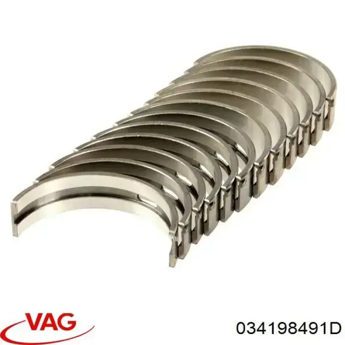Купити 034198491A VAG Вкладиші колінвала, корінні, комплект, стандарт (STD)