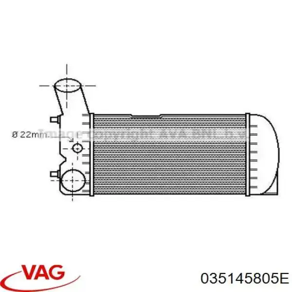 035145805E VAG радіатор интеркуллера
