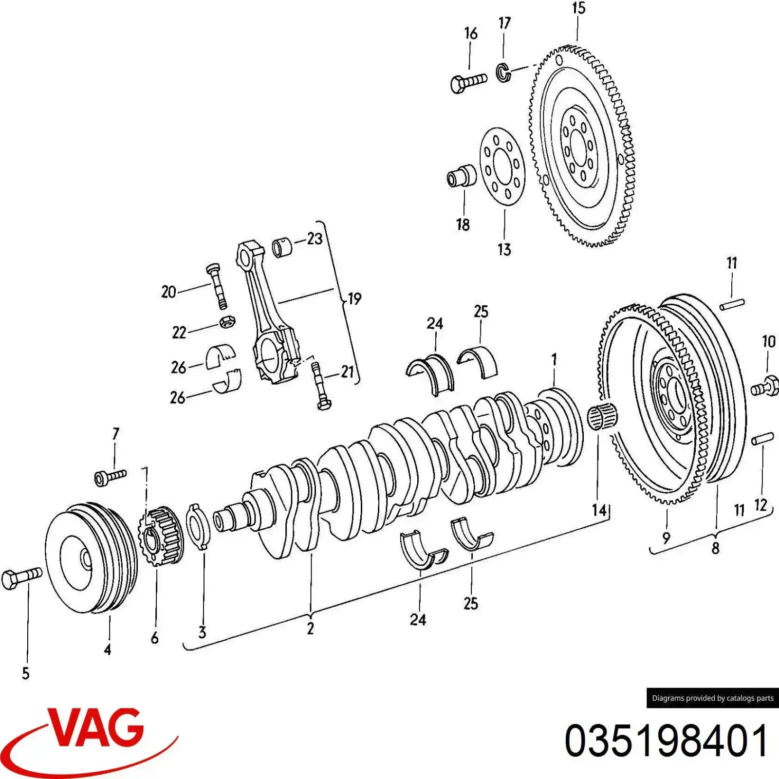035198401 VAG Шатун двигуна