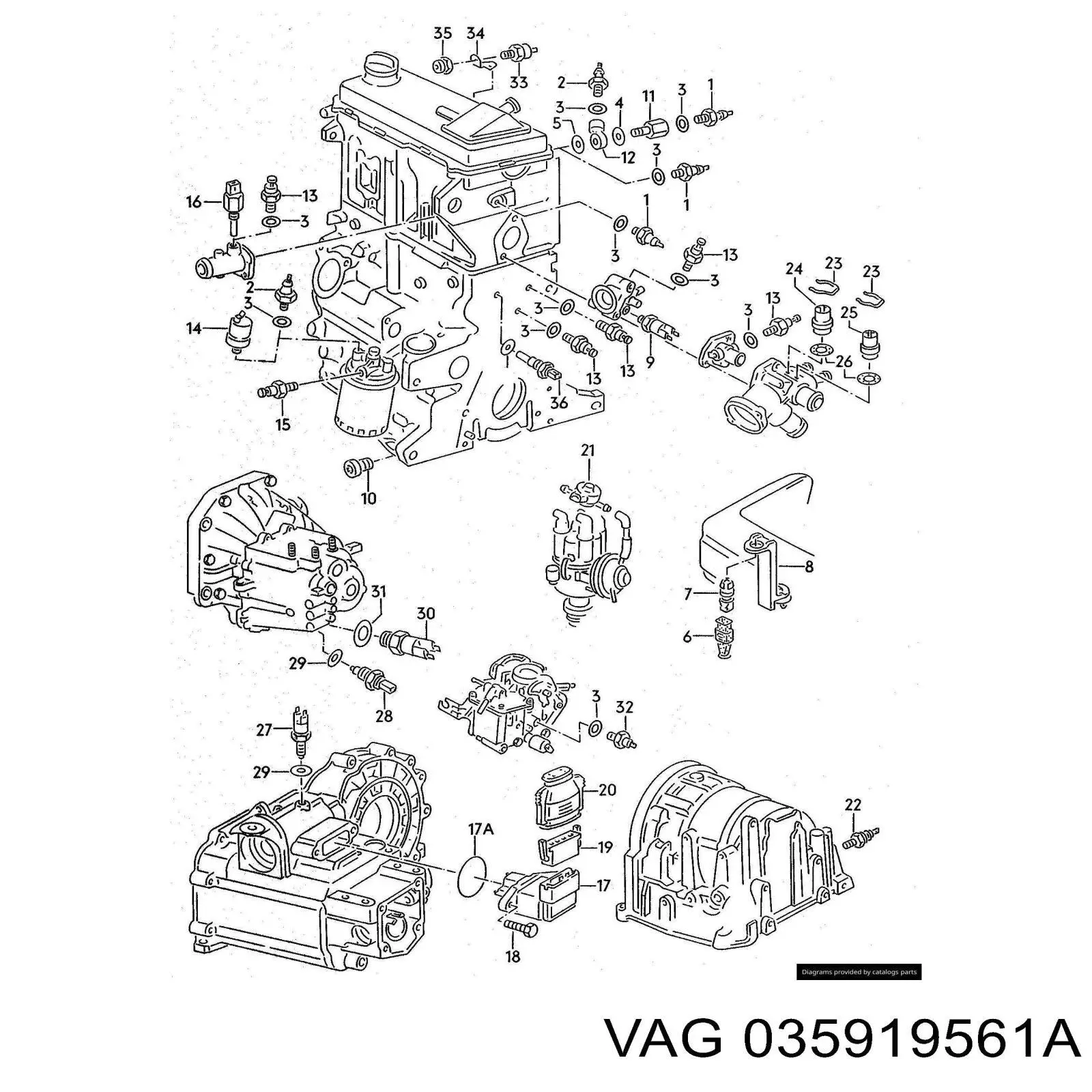 Манометри (показник тиску масла) VAG 035919561A ціна, від 133.03 USD