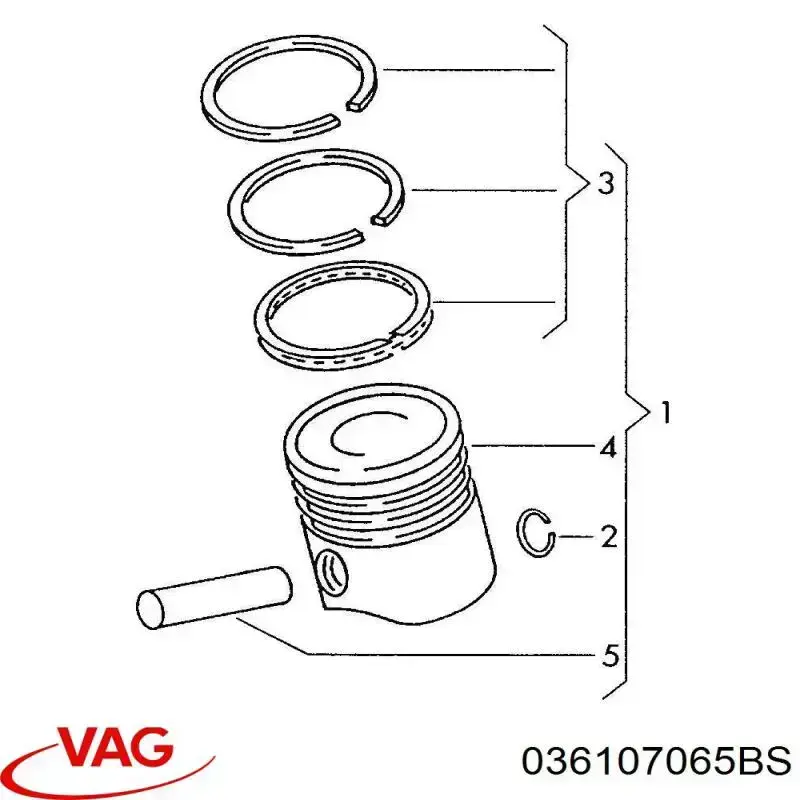 Поршень в зборі VAG 036107065AP
