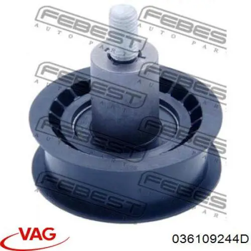 Ролик ременя ГРМ, паразитний VAG 036109244D ціна, від 13.52 USD