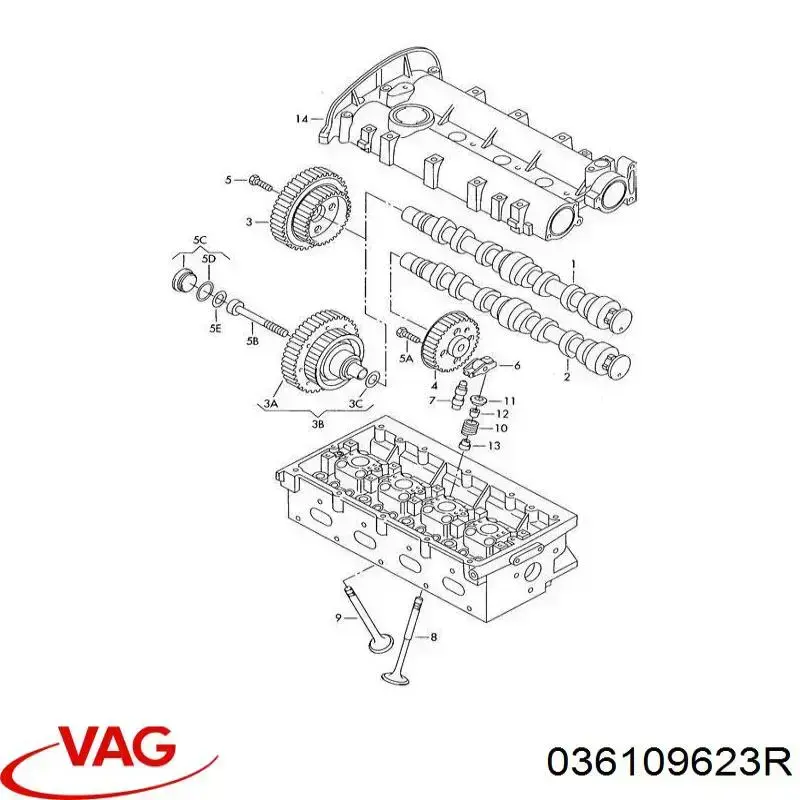 Пружина клапана VAG 036109623H ціна, від 13.59 USD