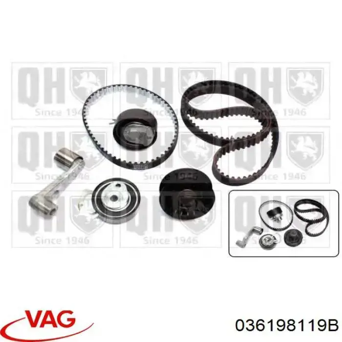 Комплект ГРМ VAG 036198119B ціна, від 106.45 USD