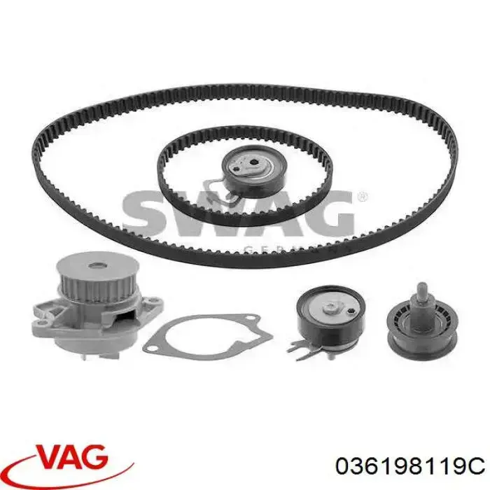 036198119C VAG Ремінь ГРМ, комплект