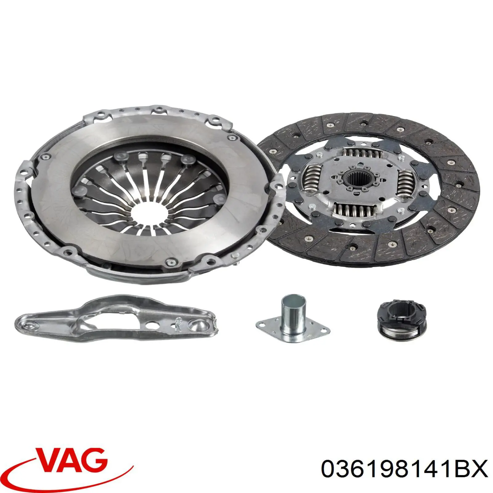 Купити 036198141BX VAG Комплект зчеплення (диск, корзина, підшипник)