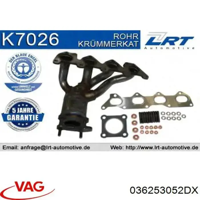 Купити 036253052BX VAG Перетворювач відпрацьованих газів