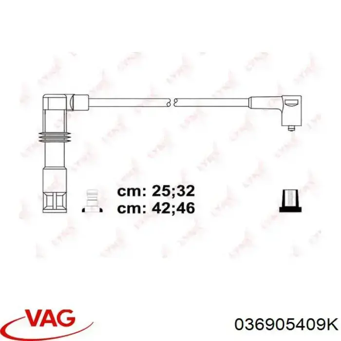 Дроти запалювання VAG 036905409K ціна, від 50.82 USD