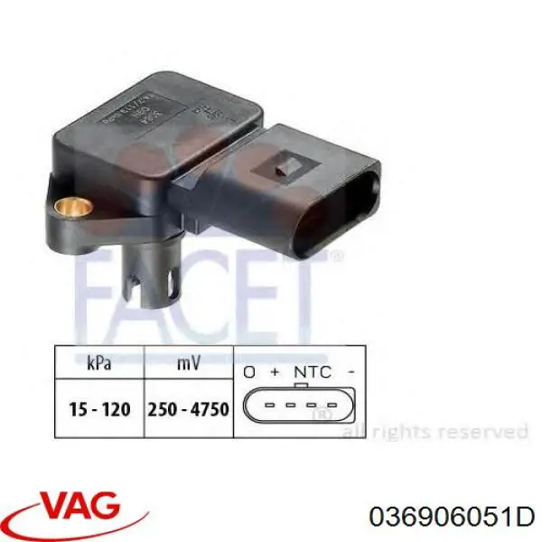 Купити 036906051D VAG Датчик абсолютного тиску