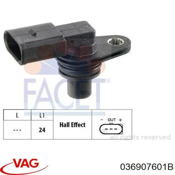 Датчик фаз VAG 036907601B ціна, від 8.47 USD