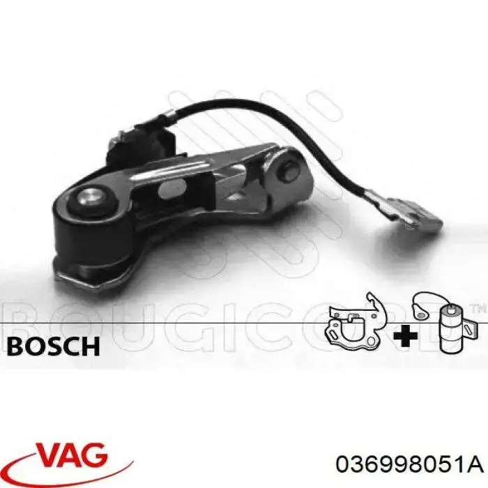 Контактна група розподільника запалювання VAG 036998051A ціна, від 4.09 USD
