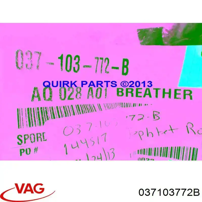 Купити 037103772B VAG Клапан PCV вентиляції картера