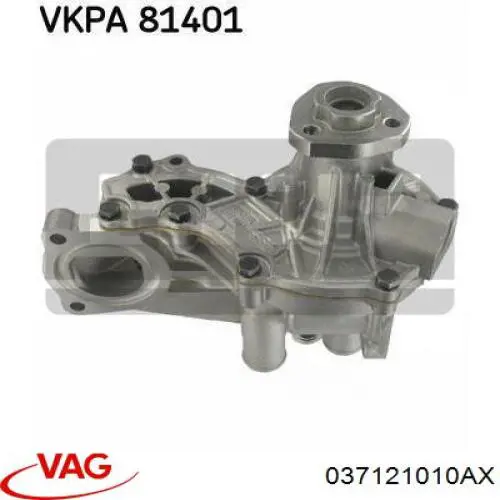 Помпа водяна (насос) охолодження, в зборі з корпусом 037121010AX VAG