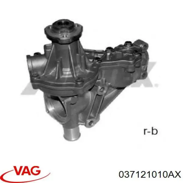 Помпа водяна (насос) охолодження, в зборі з корпусом 037121010AX VAG