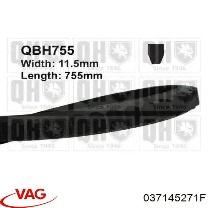 Ремінь генератора 037145271F VAG