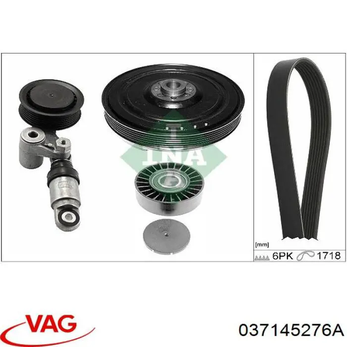 Купити 037145276A VAG Ролик приводного ременя, паразитний