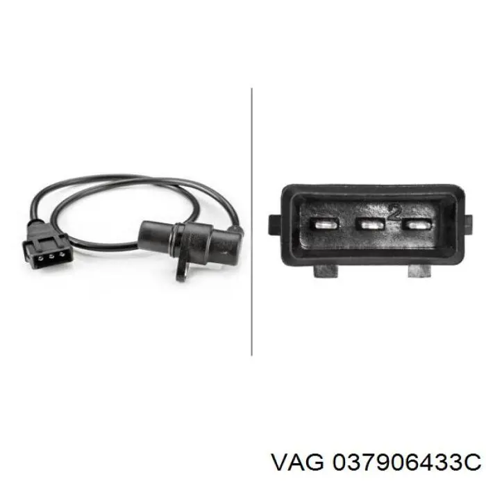 Датчик обертів колінвалу VAG 037906433C ціна, від 27.48 USD