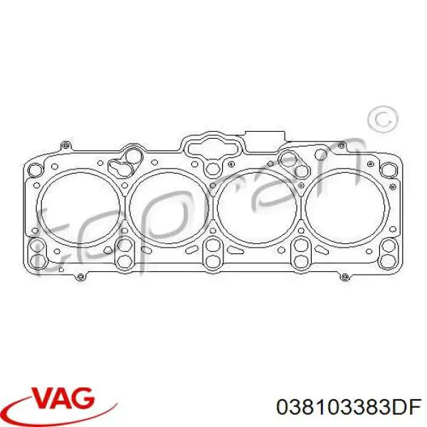 Прокладка головки блока циліндрів (ГБЦ) VAG 038103383DF