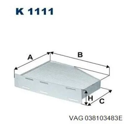 Прокладка клапанної кришки 038103483E VAG