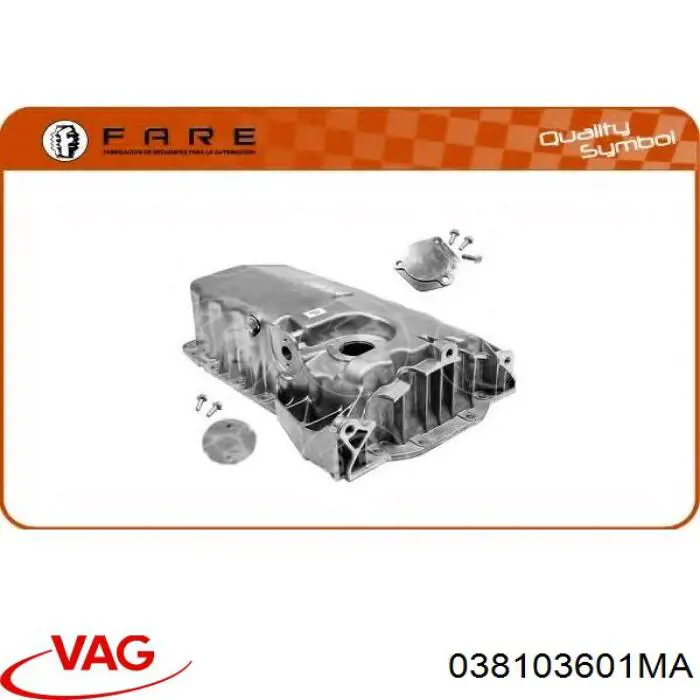 Піддон масляний картера двигуна 038103601MA VAG