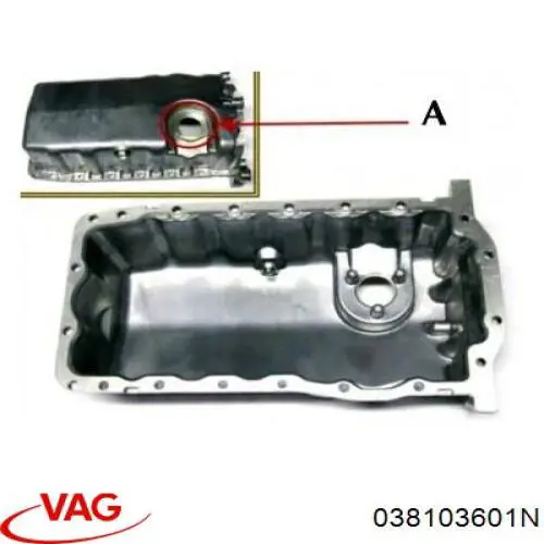 Піддон двигуна VAG 038103601N ціна, від 38.40 USD