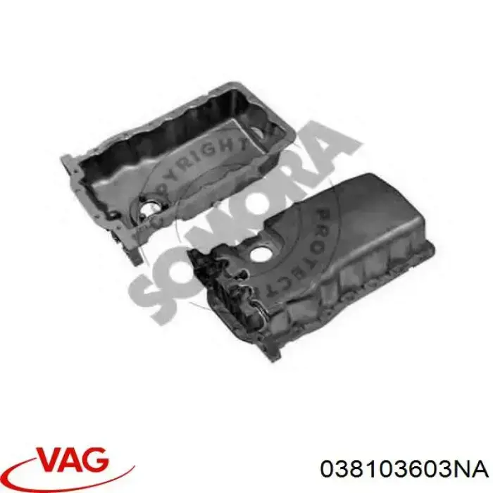 Піддон масляний картера двигуна 038103603NA VAG