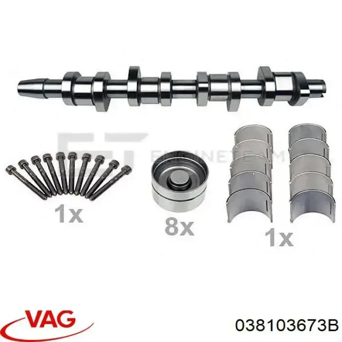 Втулка розподілвалу, на одну шийку, стандарт 038103673BGLB VAG