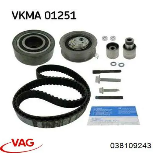 Ролик натяжителя ременя газорозподілу VAG 038109243 ціна, від 49.30 USD