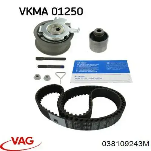 Ролик натяжителя ременя газорозподілу VAG 038109243M ціна, від 28.22 USD