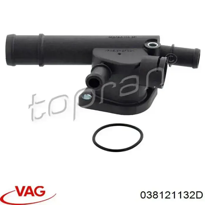 Фланець системи охолодження (трійник) 038121132D VAG