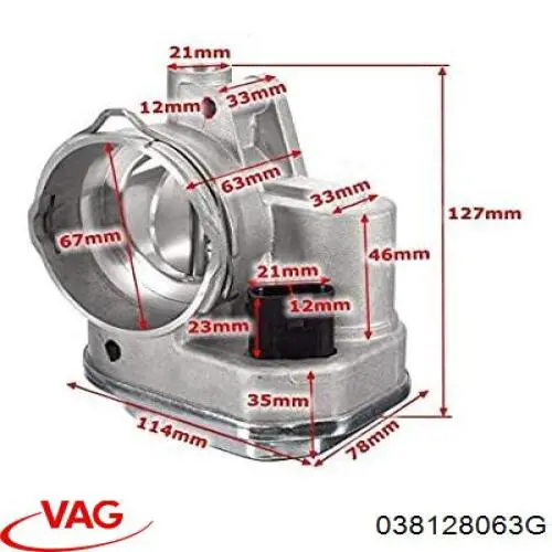 Блок дросельної заслінки VAG 038128063G ціна, від 88.04 USD