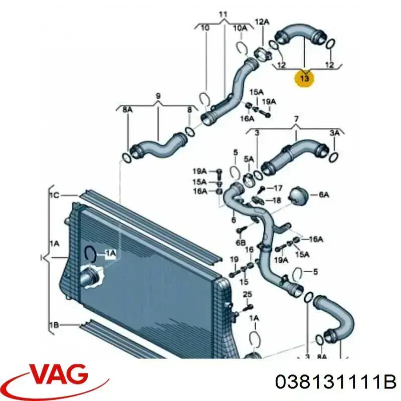  VAG 038131111B ціна, від 19.00 USD