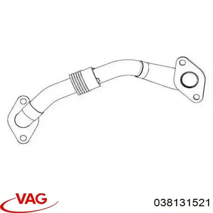 Купити 38131521 VAG Патрубок системи рециркуляції ОГ EGR