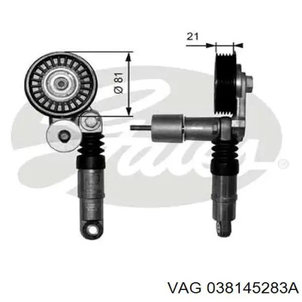 Натягувач приводного ременя VAG 038145283A