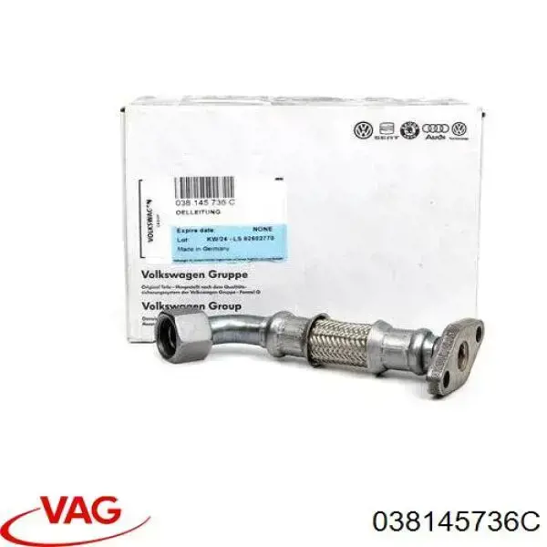 Трубка/шланг відводу масла від турбіни VAG 038145736C ціна, від 22.57 USD