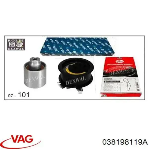 Комплект ГРМ VAG 038198119A ціна, від 98.86 USD