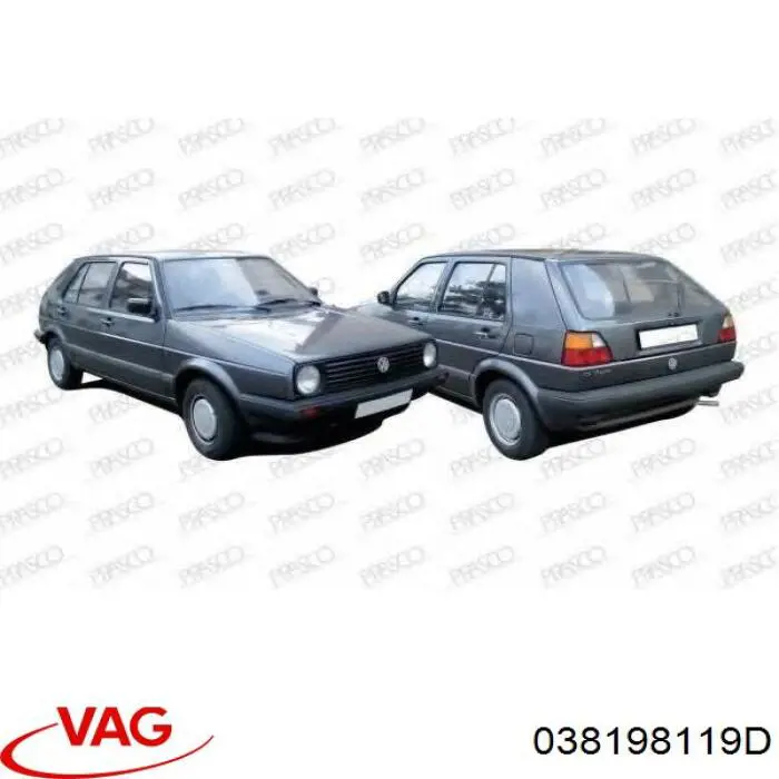 038198119D VAG Ремінь ГРМ, комплект