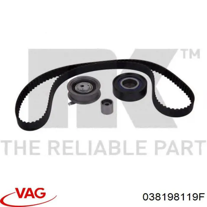 Комплект ГРМ VAG 038198119F ціна, від 110.35 USD