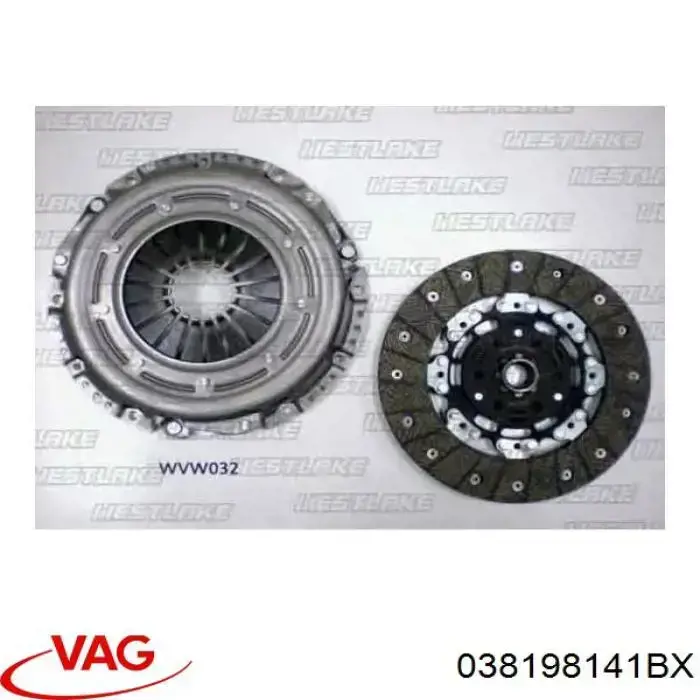 Комплект зчеплення (3 частини) VAG 038198141BX ціна, від 158.49 USD