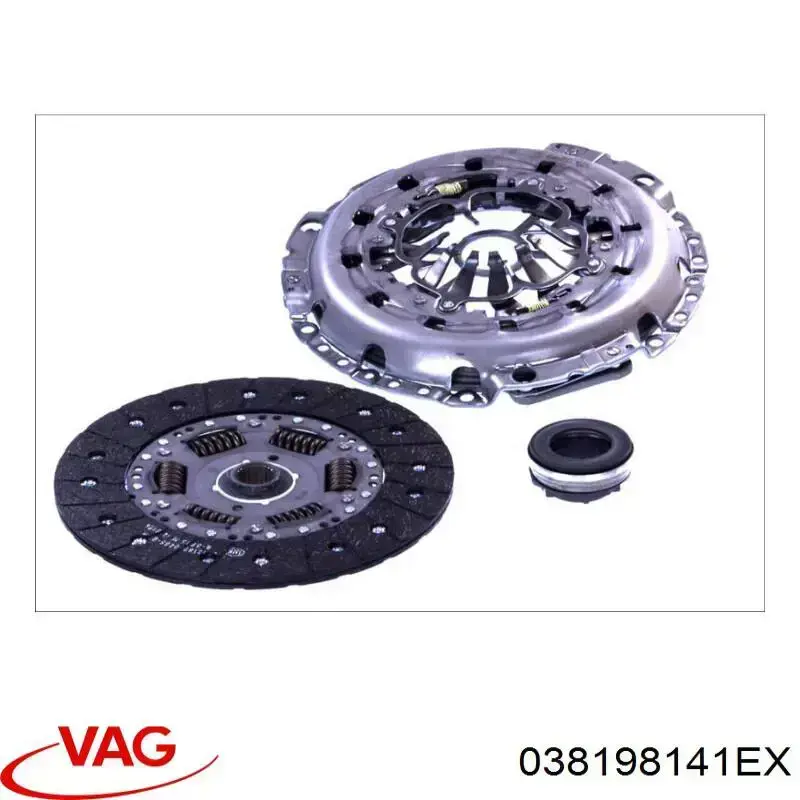 Комплект зчеплення (3 частини) VAG 038198141EX ціна, від 181.08 USD