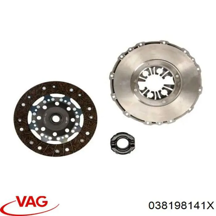 Комплект зчеплення (3 частини) VAG 038198141X ціна, від 99.42 USD