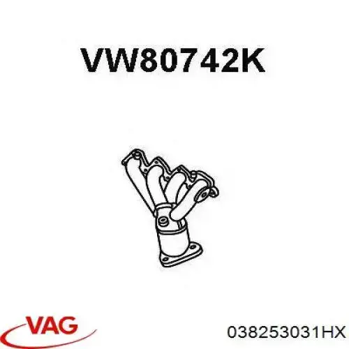 038253031HX VAG Система випуску газів двигуна