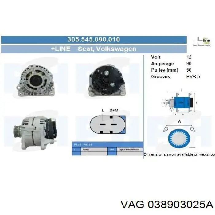 Купити 038903025A VAG Генератор